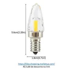 Led E12 110v 3w - Cristal Luxo ideal para lustres e abajur