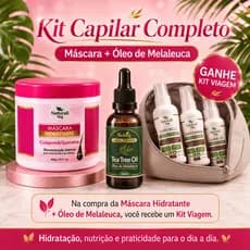 Kit Reconstrução Capilar 400g + Óleo de Melaleuca Belveg 30ml