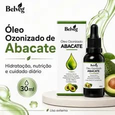 Kit até 3 Óleos de Abacate Ozonizado BELVEG 30ml Hidratante Para Pele Premium