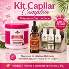 Kit Nutrição Capilar Máscara 400g + Óleo de Coco Belveg 30ml