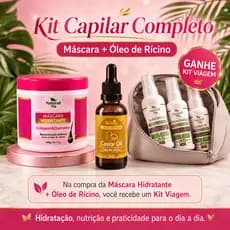 Kit Reconstrução Capilar 400g + Óleo de Rícino Belveg 30ml