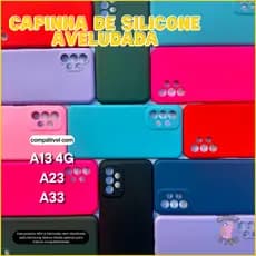 Case Capa Capinha Compatível com Samsung Galaxy A13 4G A23 A33 Aveludada Protetora