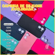 Case Capa Capinha Para com Motorola Moto G04 G04S G14 G24 Power G34 G54 G84 Aveludada Protetora