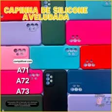 Case Capa Capinha Compatível com Samsung A71 A72 A73 Aveludada Protetora