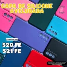 Case Capa Capinha Compatível com Samsung Galaxy S20 FE S21 FE S20FE S21FE Aveludada Protetora