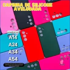 Capa Case Capinha Compatível com Samsung Galaxy A14 A24 A34 A54 Silicone Aveludada Protetora