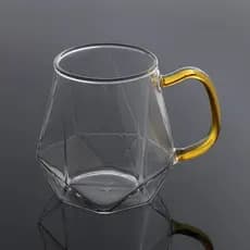 Caneca de Vidro Borossilicato Geométrica