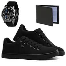 Sapatenis Masculino Skastista Lançamento Tendência Moda Masculina Para O Dia-a-dia Promoção Mais Carteira E Relógio