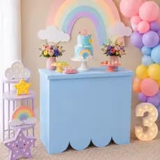 Mesa Modelo Arco Íris Desmontável Em MDF 6mm Festas Aniversários