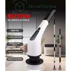 Escova de Limpeza Elétrica Limpa Tudo - Versatilidade e Potência para a Limpeza Completa da Sua Casa.