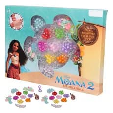 Kit Miçangas Princesa Moana Disney Pulseira Colar 120 Peças Dia das Crianças Brinquedo