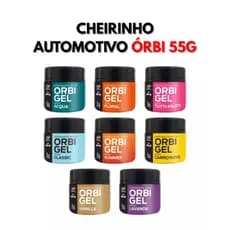 Cheireinho Automotivo Odorizador Aroma Gel 55g OrbiGel Carro Novo/Lavanda/Tutti Frutti - 1 unid