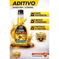 Aditivo Combustível Flex 200ml Limpa Bicos Injetores - ORBI-FLEX Gasolina e Etanol