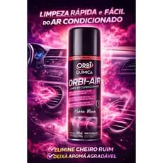 Limpa Ar Condicionado Automotivo Spray Higienizador Antibacteriano Orbi Air Carro Novo