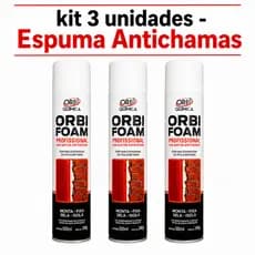 KIT 1/2/3 Espuma Expansiva Adesivo De Poliuretano Vedação Portas e Janelas Antichamas Orbi 500 ML