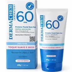 Protetor Solar Facial FPS 60 Dermachem Alta Proteção com Toque Seco