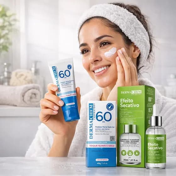 Kit Dermachem Sérum Antiacne Efeito Secativo + Protetor Solar FPS 60 Pele Oleosa