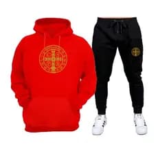 Conjunto De Moletom Unissex Medalha São Bento 01 Flanelada Modelo Novo Alta Qualidade.