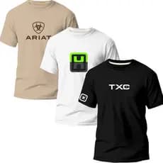 Kit 3 Camisas Ariat Masculina Variáveis Country Rodeio Texas