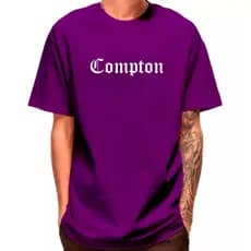 Roupa Camiseta Masculina Unissex Camisa Compton Street Gangster Streetwear .