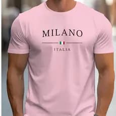 Camiseta Masculina Milano Blusa 100% Algodao Camiseta Malha Premium