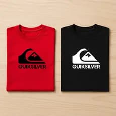 KIT 2 Camisetas Masculina QKS Lançamento 100% Algodão Unissex Feminina Camisa Blusa Várias Cores