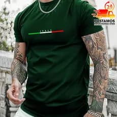 Camisa masculina algodao 30.1 Italia Italy   Camisetas