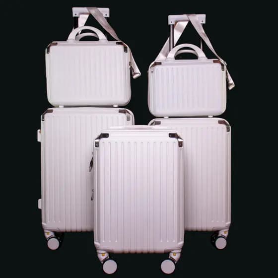 3 Malas de Bordo Viagem + 2 Frasqueiras Resistente | Cadeado Usb Rodas Giratorias
