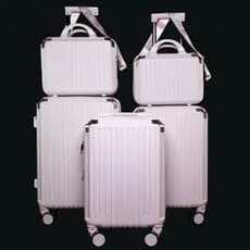 3 Malas de Bordo Viagem + 2 Frasqueiras Resistente | Cadeado Usb Rodas Giratorias