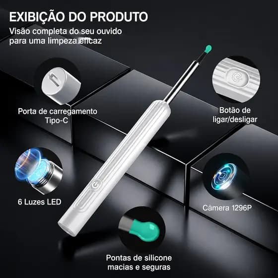 Otoscópios Digita Earscope  Removedor Auricular Inteligente