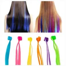 Enfeite Para Cabelo Infantil de Festa Junina 6 Mechas Coloridas