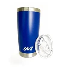Copo Térmico com Tampa e Abridor 591ml Azul Não Pega Cheiro e Gosto Mantém Aquecido 1 Hora