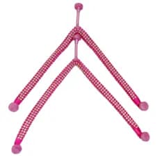 1 Par de Tiras Para Chinelos Rosa Pink Decorada com Strass Correia de Chinelo