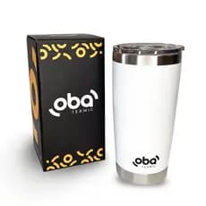 Copo Térmico com Tampa e Abridor 591ml Aço Inoxidável 24 hs com Gelo; 12 hs Frio; 1 hora Quente