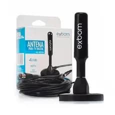 Antena Digital Portátil 5 Metros Interna Externa Vase Magnética A Prova d'água