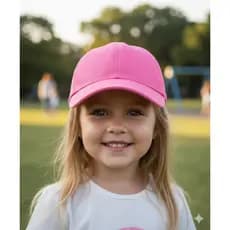 Boné Infantil Aba Curva Liso Ajustável Unissex Confortável Menino Menina Estilo Casual Várias Cores