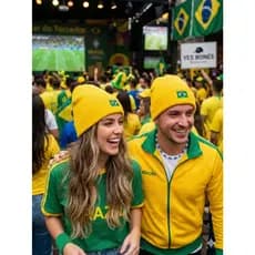 Touca Gorro Lã Unissex Adulto Inverno Térmica Flanelada Quentinha Cores Copa Brasil Torcida Futebol