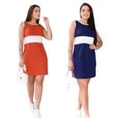 Vestido Regata Curto malha algodão Casual varias cores