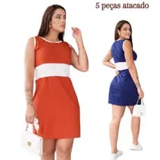 Kit 5 Vestido Curto Cavado - Vestidinho Regata Verão Atacado