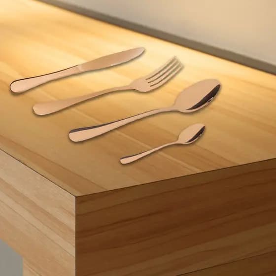 Kit Faqueiro 16 Talheres de Mesa Elite Cobre Gourmet Mix