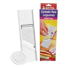 Cortador Fatiador ralador de legumes Frutas Queijo Keita Dupla Face Apoiador 25cm cozinha