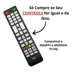 Controle Remoto Compatível Para Tv Smart HQ Hqs43nkh Hqs32nkh Hk320df  LE-7076 / Fbg-9188  MP