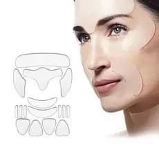 Kit 16 Adesivo Silicone Médico Lavável Reutilizável Anti Rugas Idade Rosto