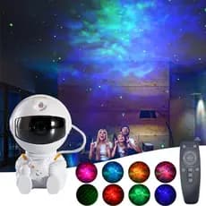 Projetor De Luzes Estrelas Galáxia Astronauta Com Controle