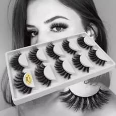 Cartela 5 Pares Cílios Postiços 3d G803 G805 G806 Mink