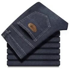 Calça Jeans Masculina Com Lycra Tradicional de Serviço Corte Reto Elastano Reta Básica