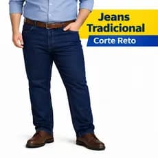 Calça Jeans Com Elastano Plus Size 48 50 52 54 56 Para Trabalho Masculina Tradicional Lycra