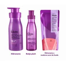 KIT AMEIXA E FLOR DE BAUNILHA NATURA: HIDRATANTE 400ML, BODY SPLASH 200ML E REFIL DO HIDRATANTE