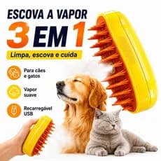 Escova A Vapor Para Gatos Cães 3 Em 1 Escovas Elétricas De Pêlos Pentes De Massagem Animais Estimação Remoção