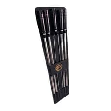 Kit 5 Espetos Artesanais de Inox P/ Churrasco Com Capa